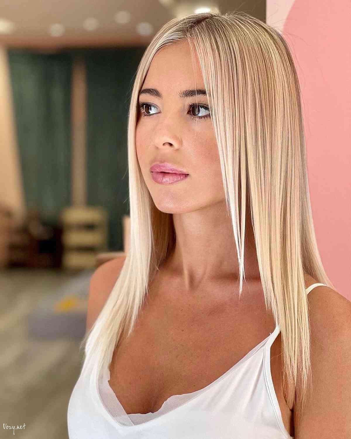 blonde fine straight hair