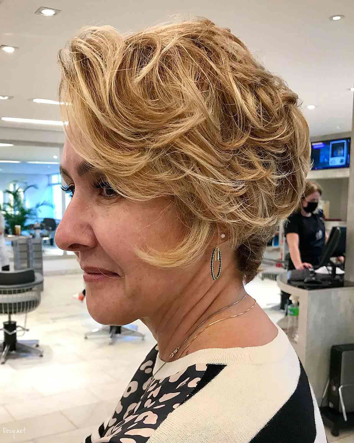 blonde pixie bob for women over fifty years old
