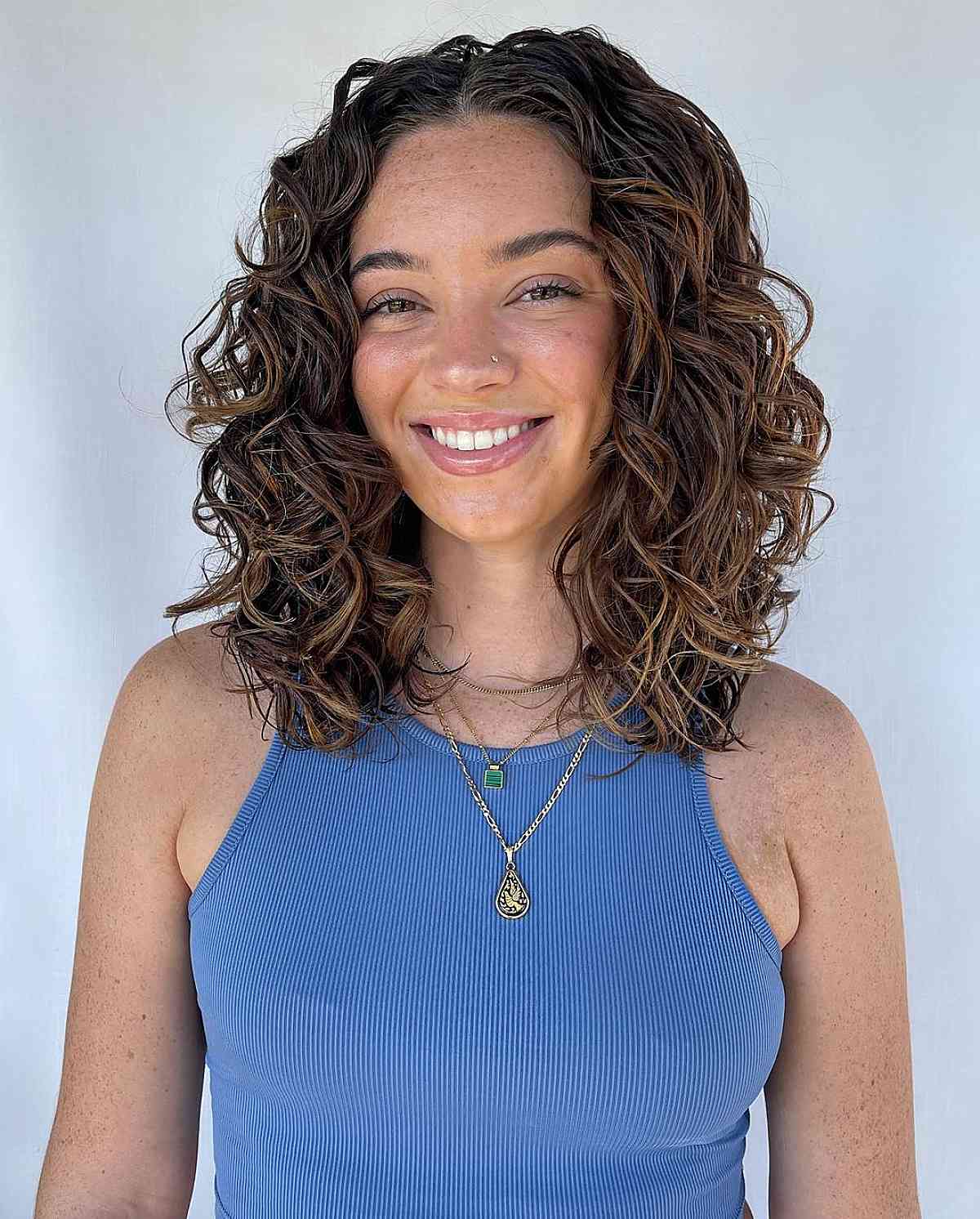 cascading curly wavy hair