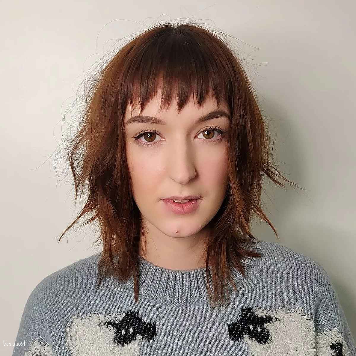 choppy bangs hairstyle