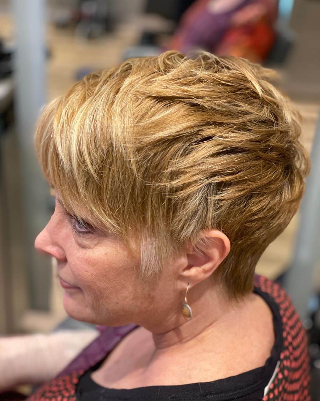 choppy pixie with side bangs