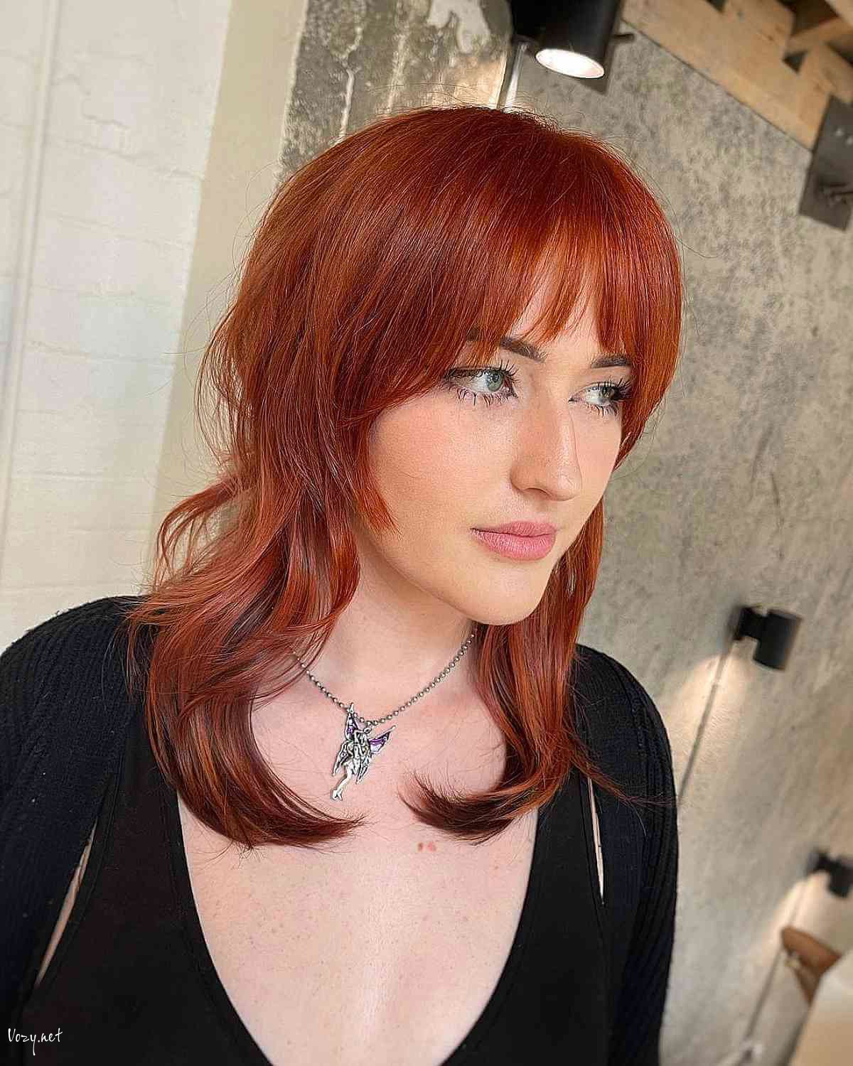 copper butterfly cut for fine hair