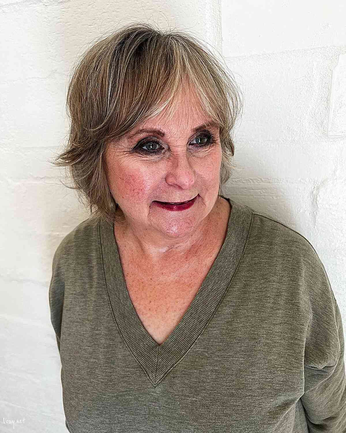 curtain fringe with short flippy layers