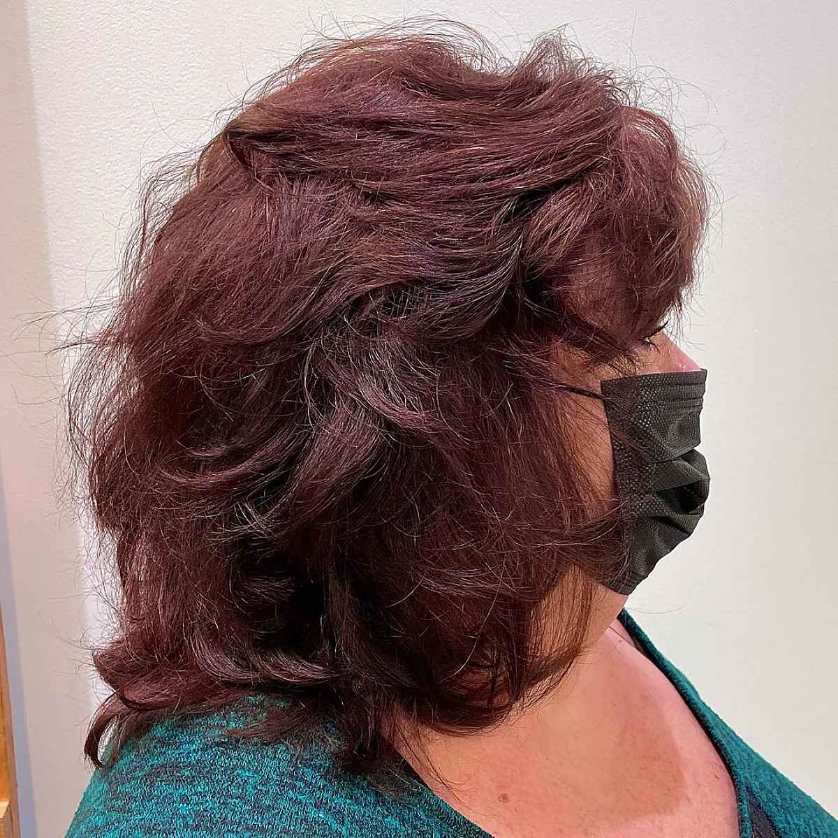 dark cherry red hairstyle