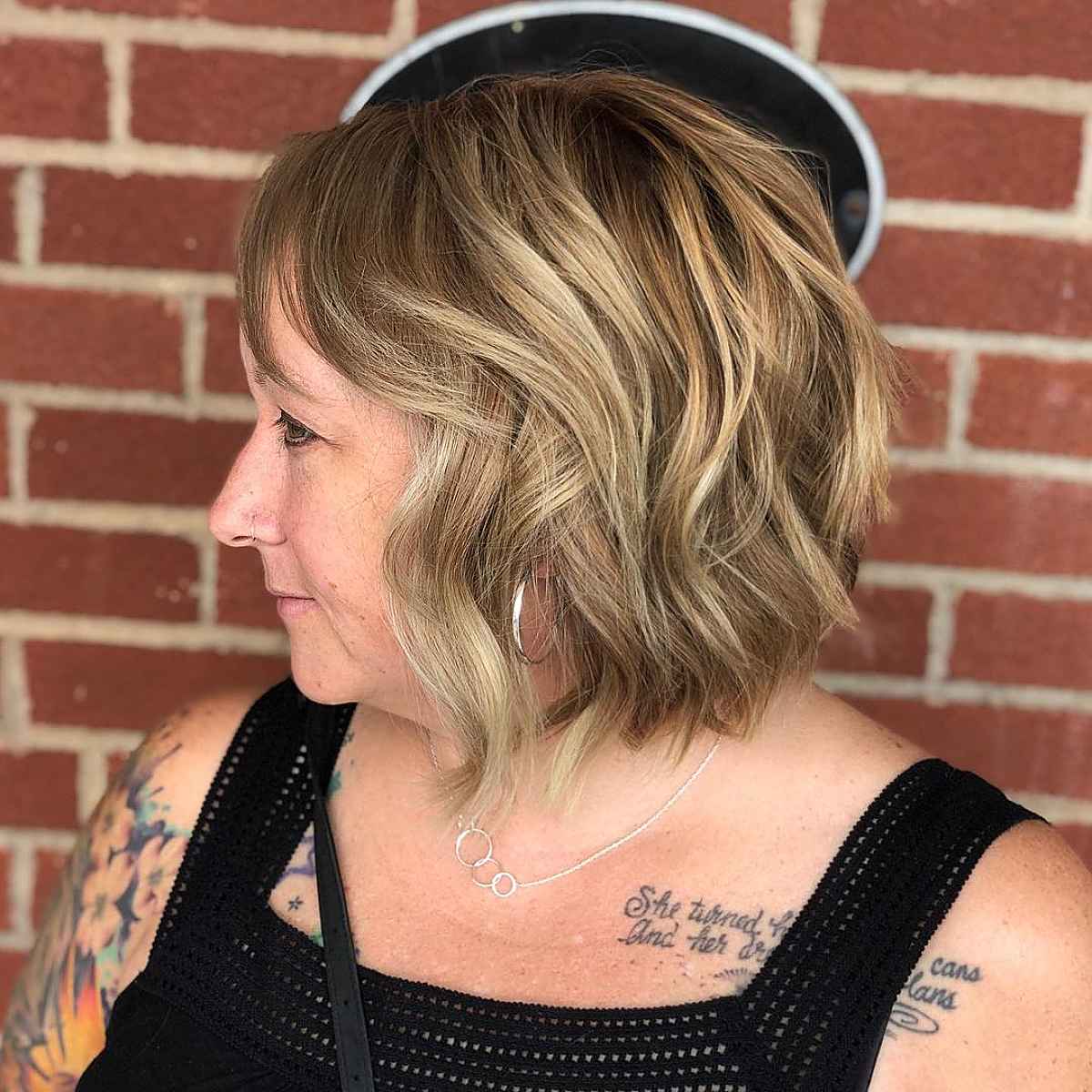 dimensional honey bronde hair