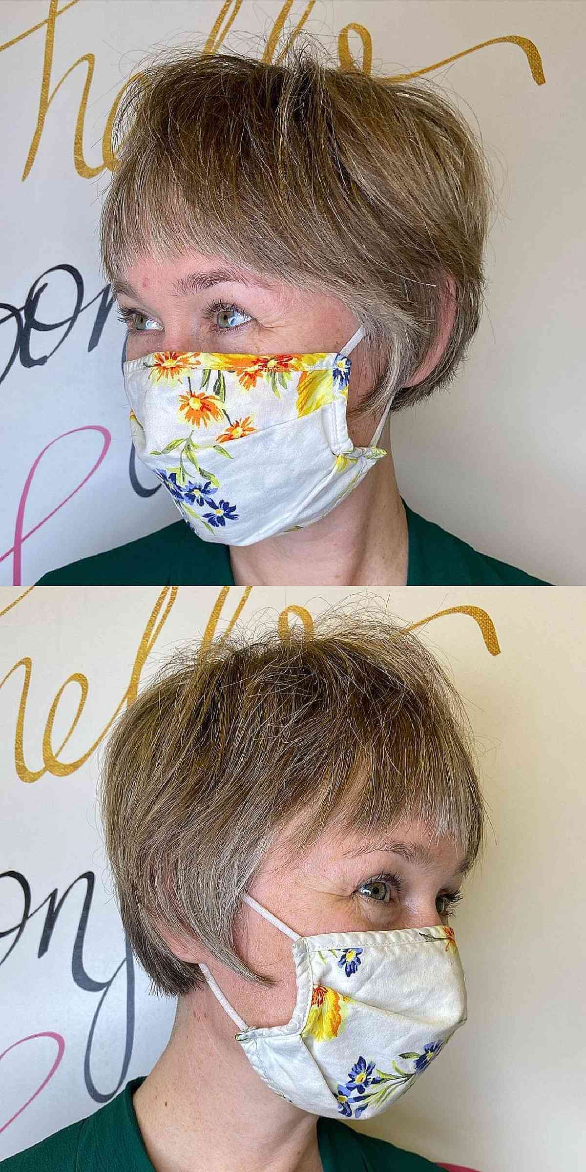 ear length french bob for ladies over 50 with wispy bangs