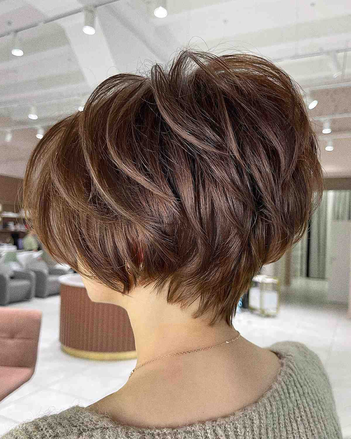 edgy and textured pixie bob haircut