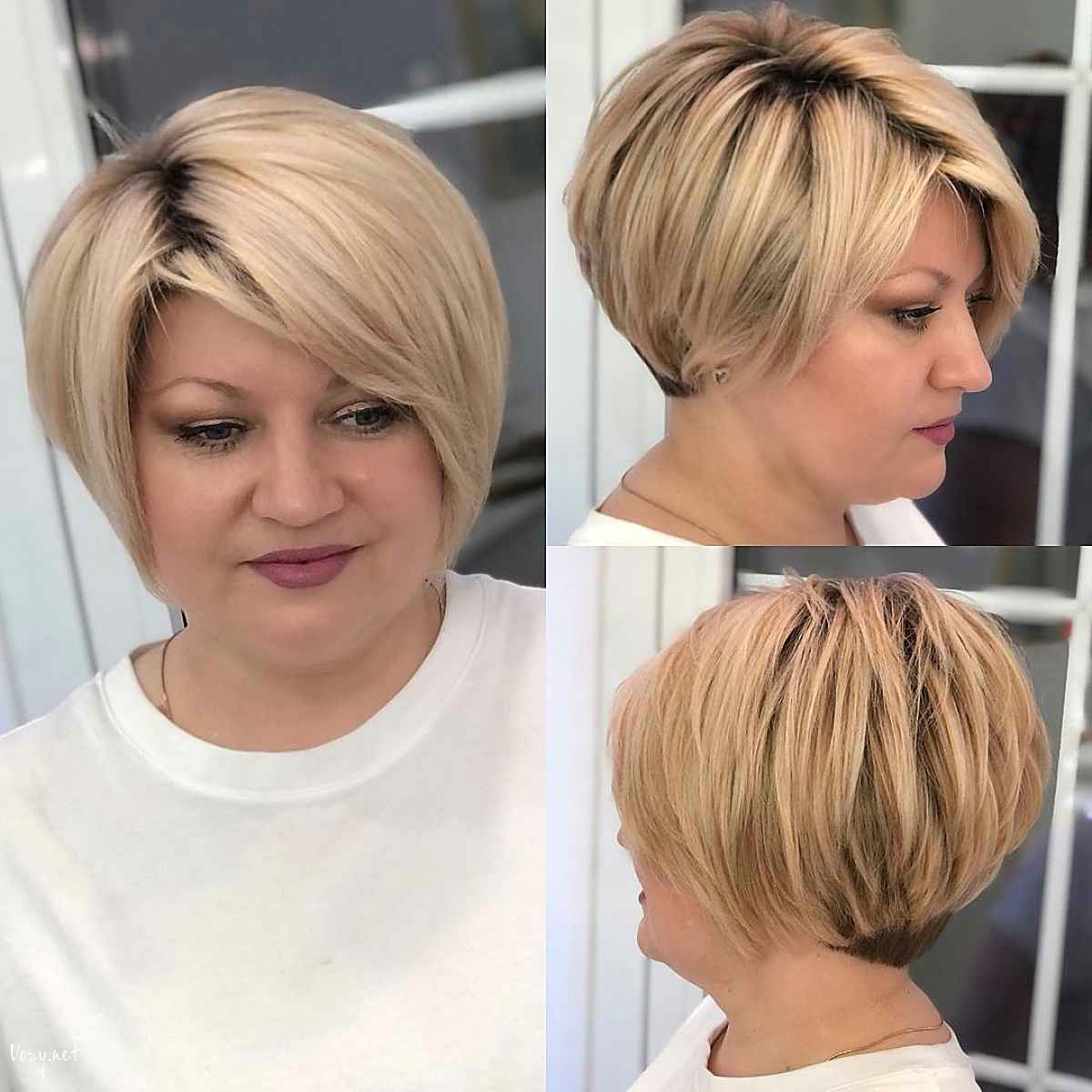 edgy pixie bob for a plus sized woman