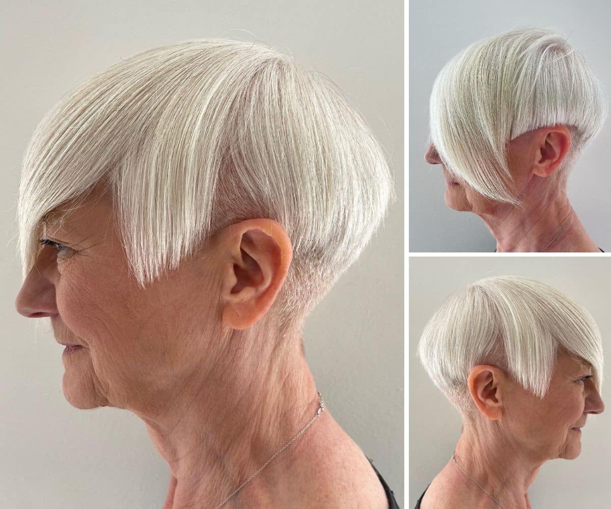 edgy pixie cut for older women with fine hair