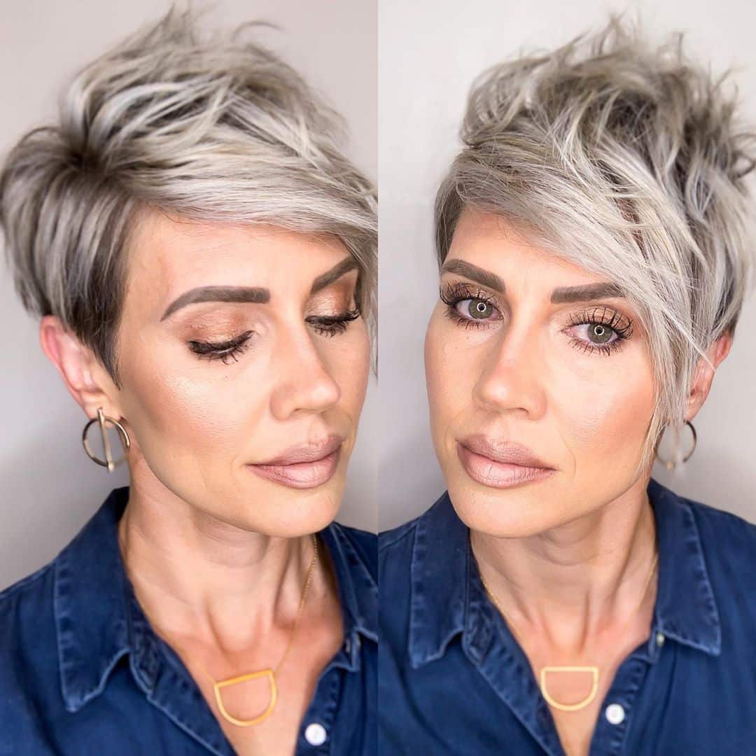 edgy pixie cut for women over 40