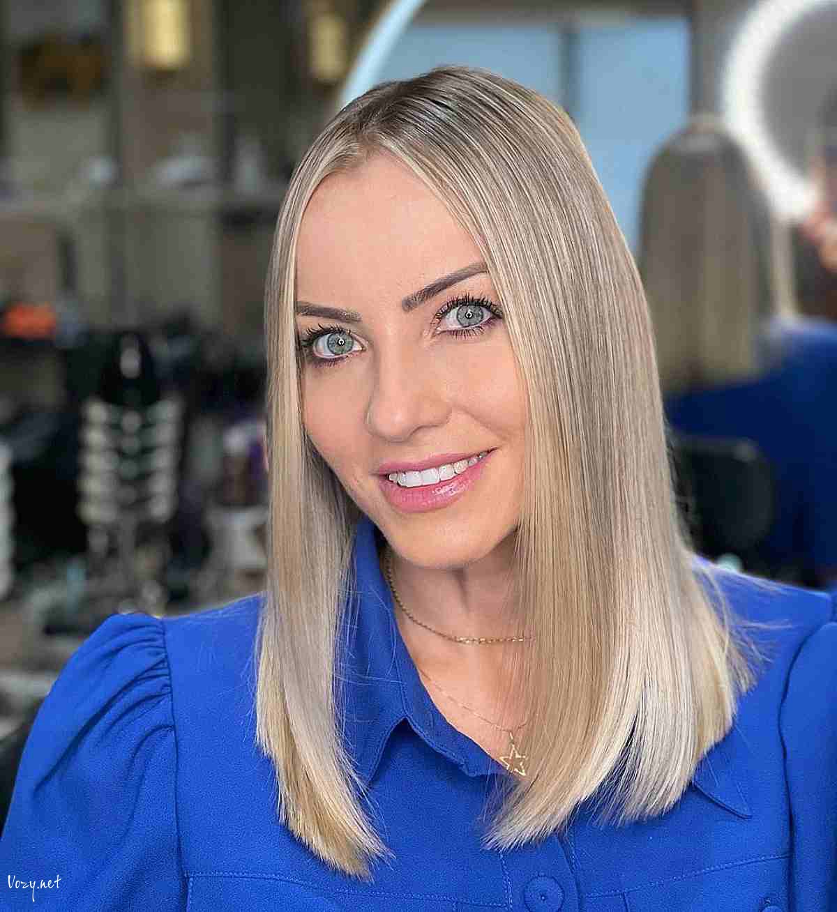 extra long straight bob for fine hair
