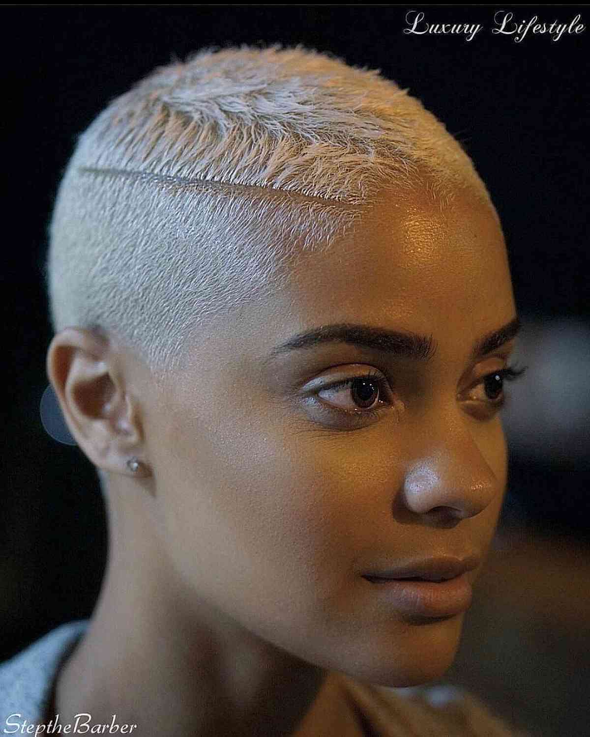 extra short buzz cut pixie for black ladies