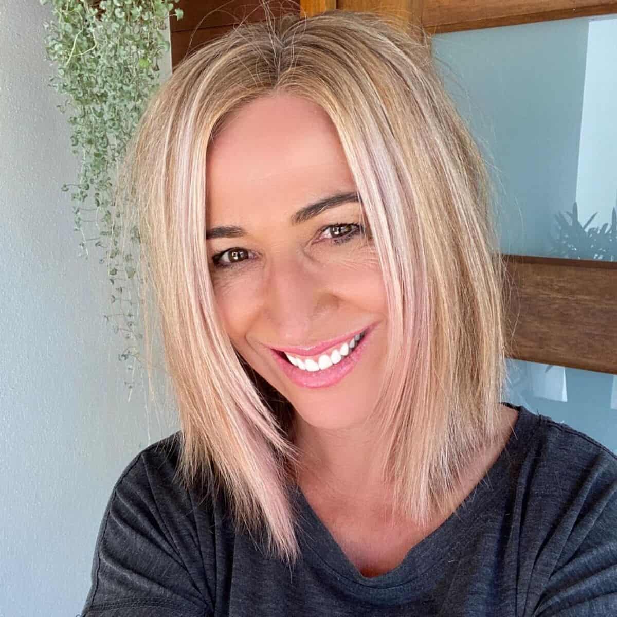 flattering long layered bob