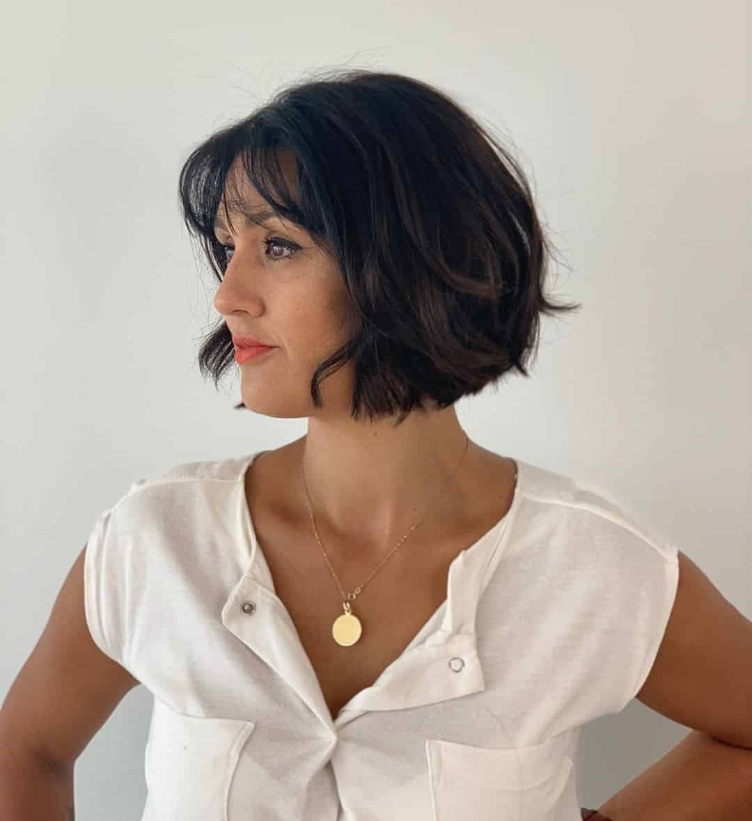 french bob with bangs for women over 40