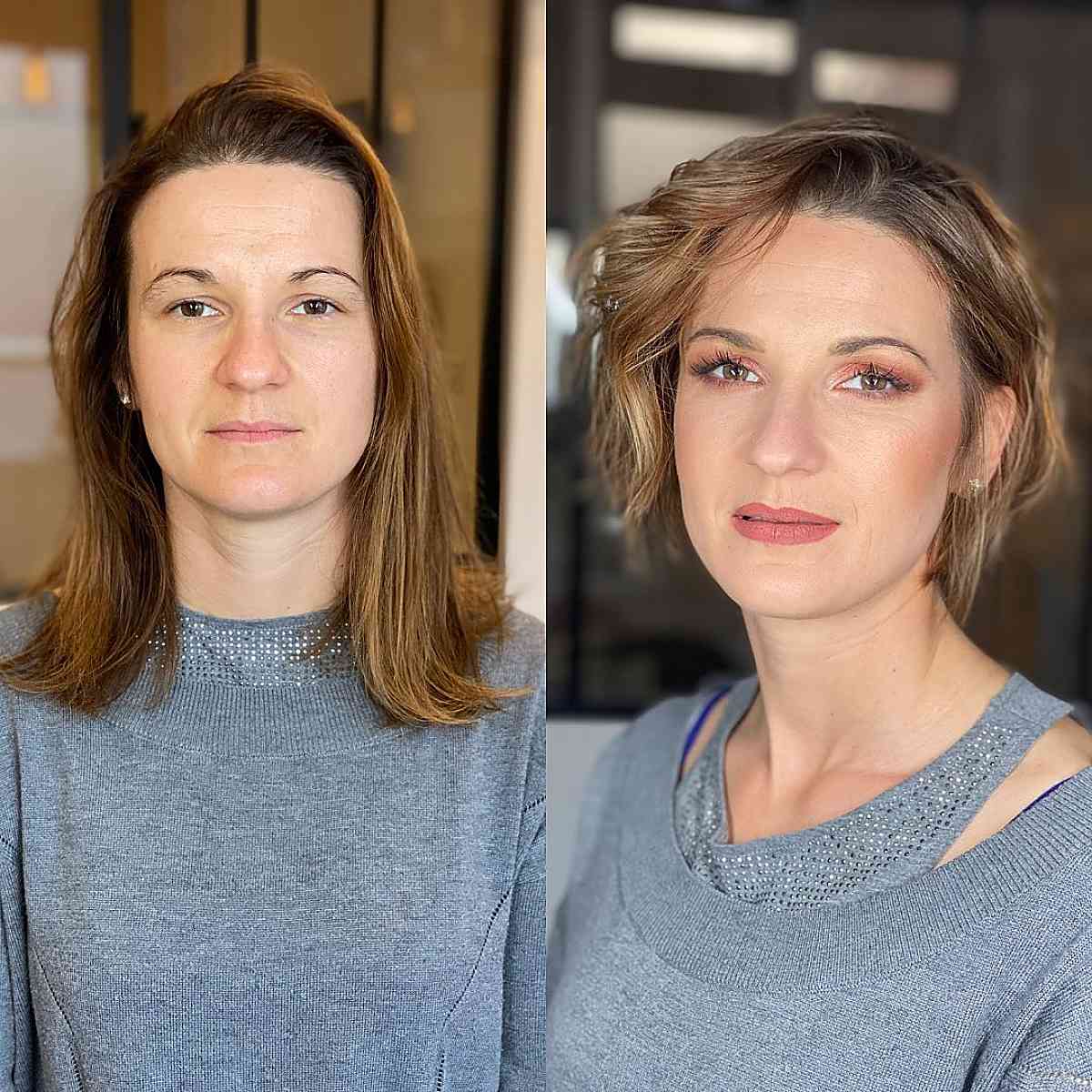 gorgeous and textured short hair for ladies over 40