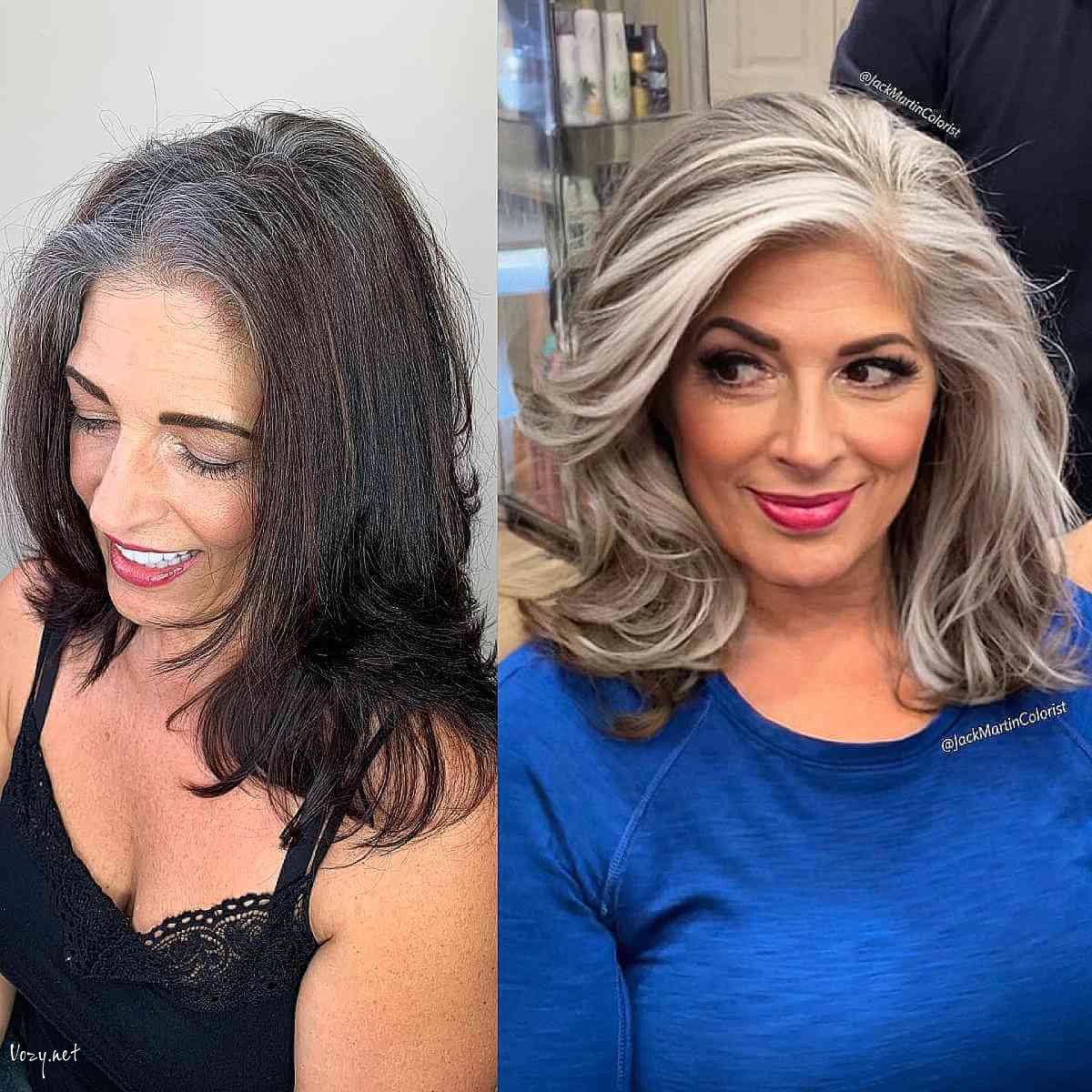 gorgeous silver hair for ladies 50 and over