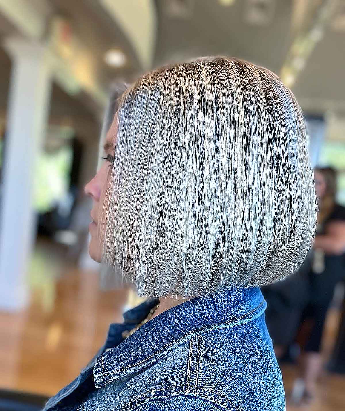 gray blonde balayage