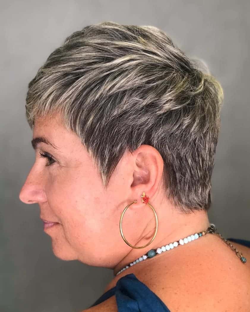 grey pixie with undercut