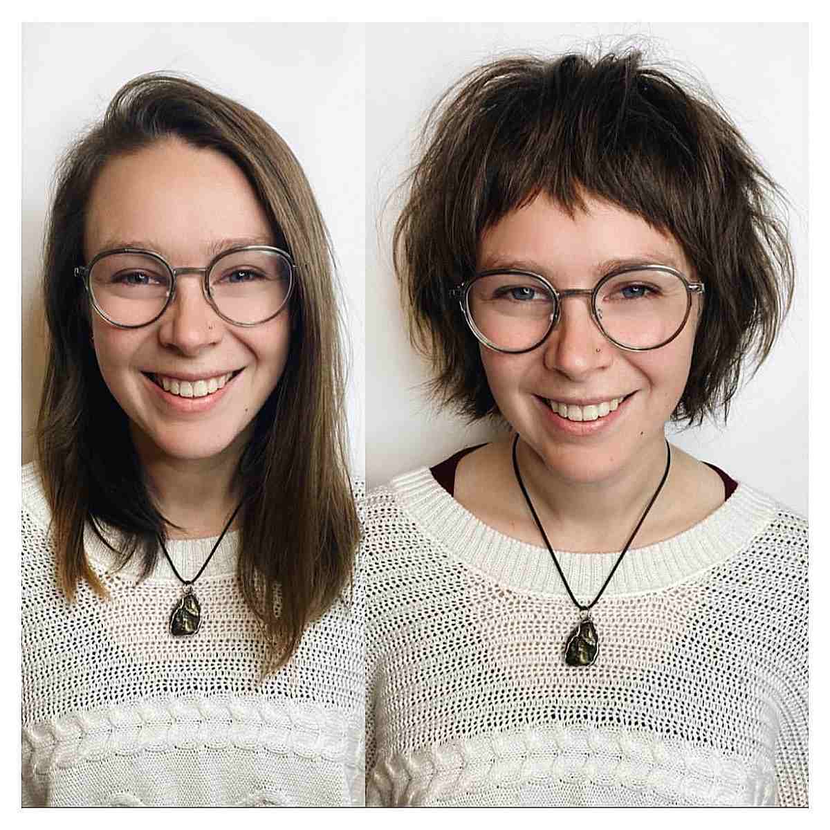 jaw length edgy choppy bobstyle