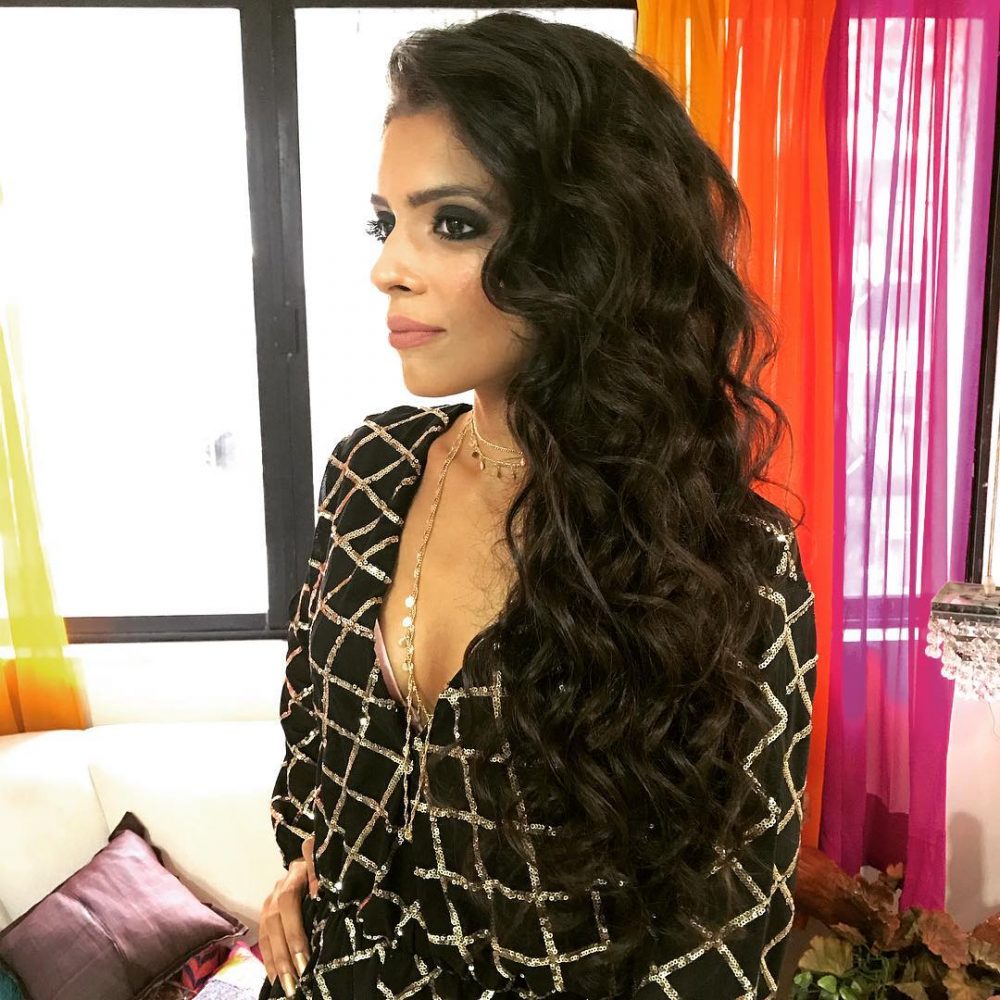 jet black retro curls