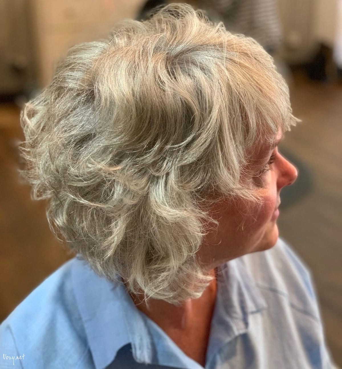 layered stacked bob for women 50