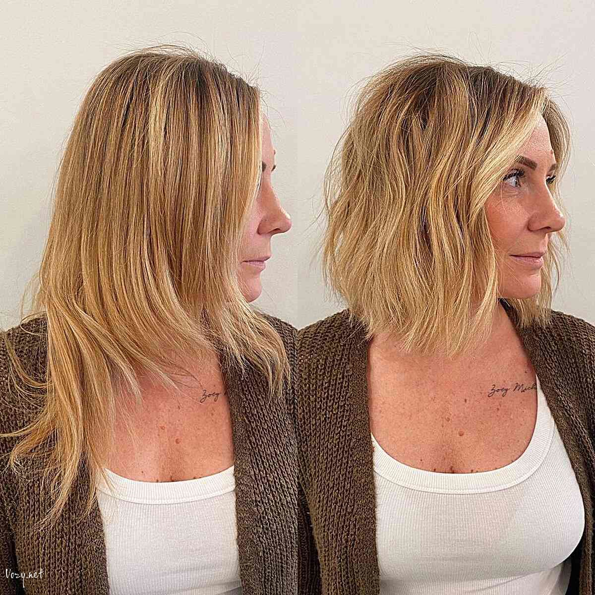 lived in wavy bob makeover for fine hair 1
