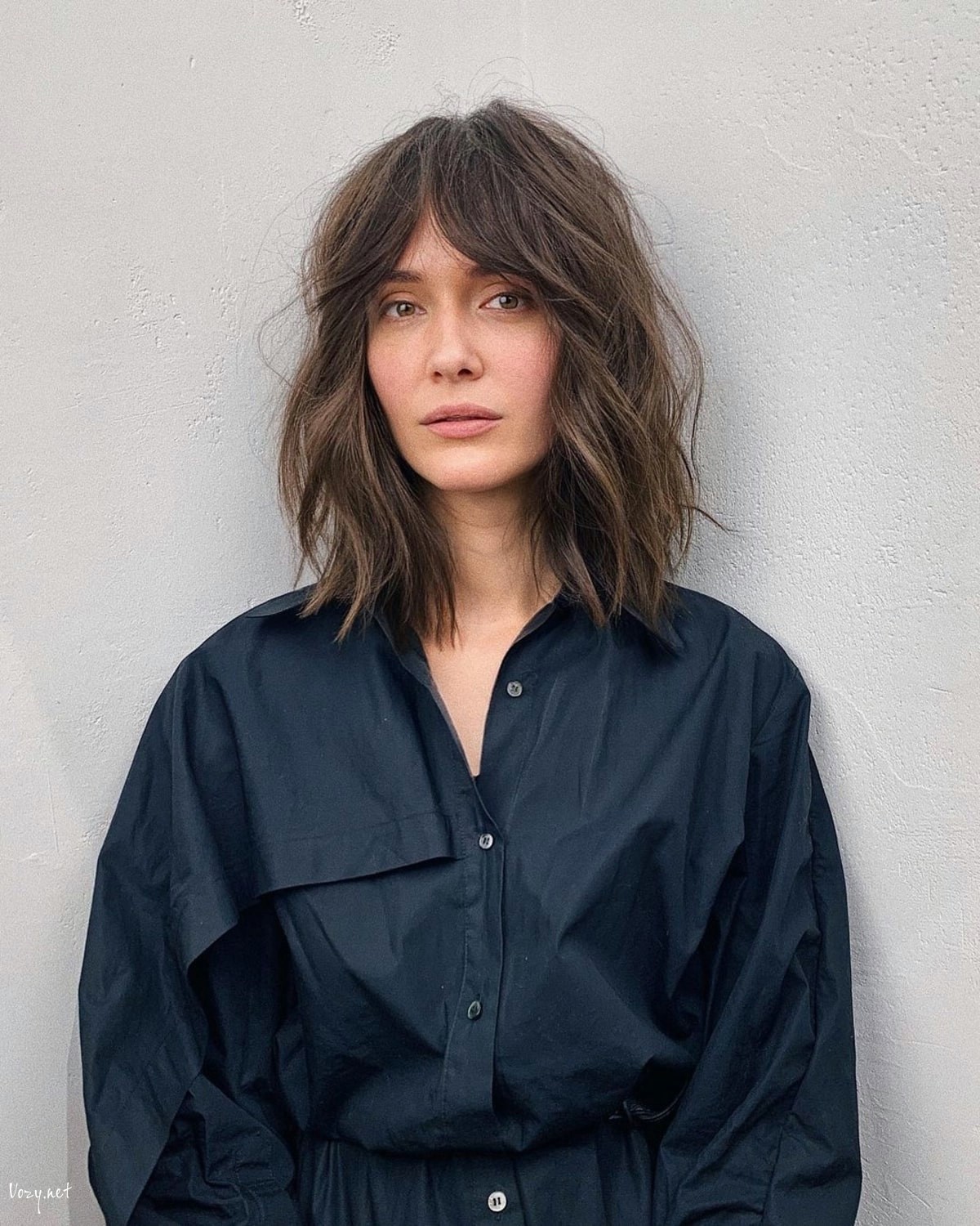 lob with curtain bangs