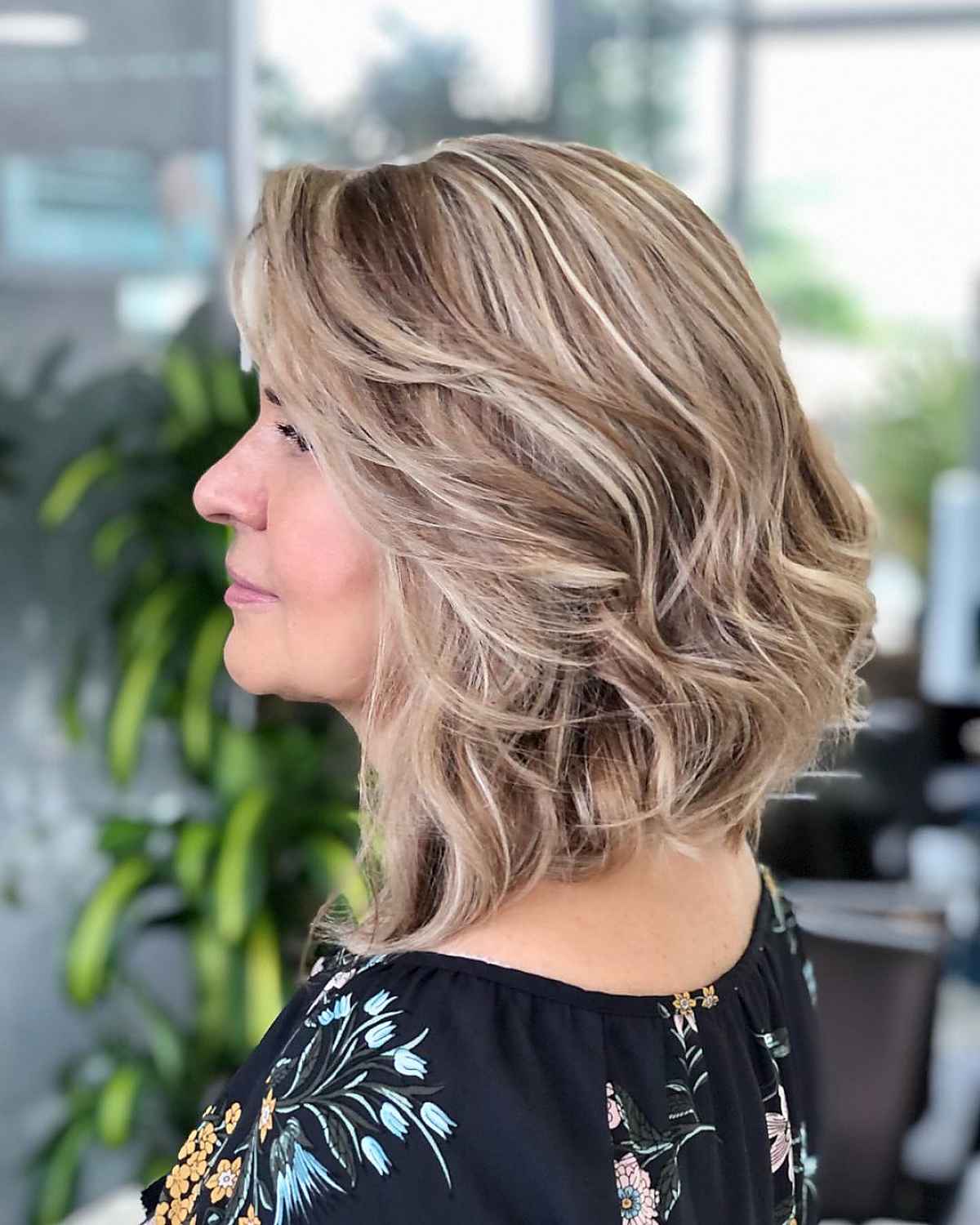 long bob for overweight 50 plus women