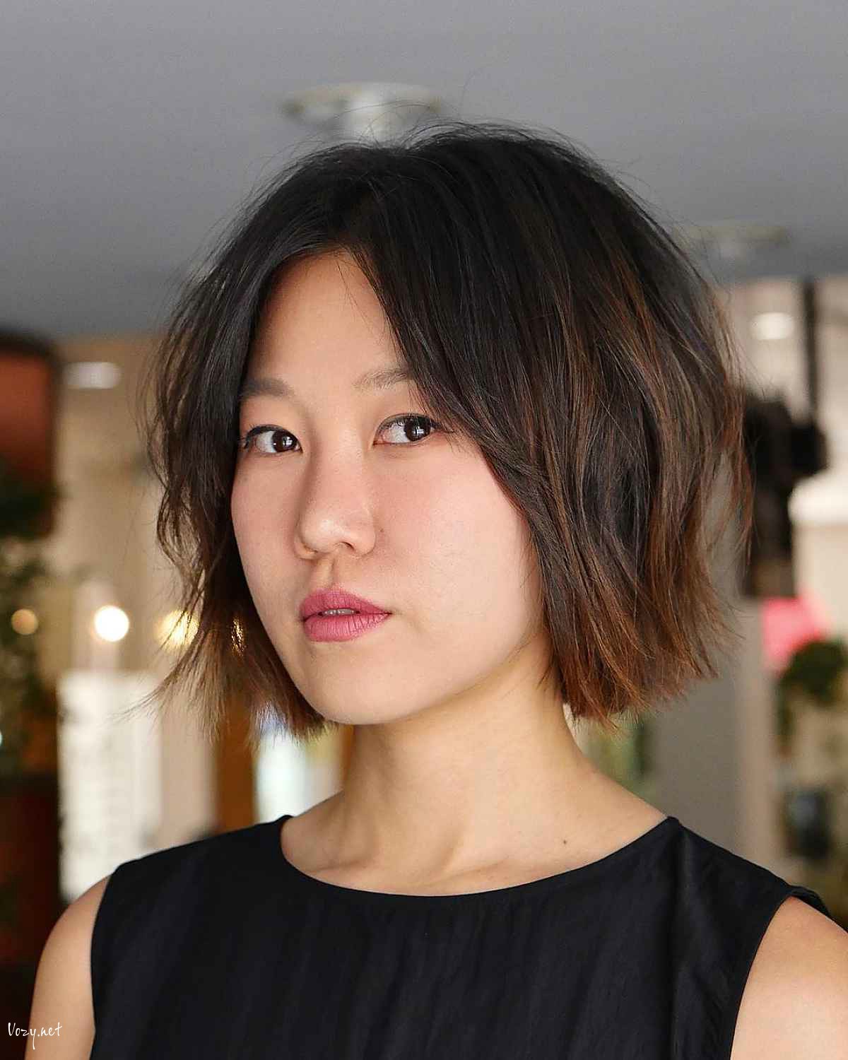 long curtain bangs for women over 30 with round faces