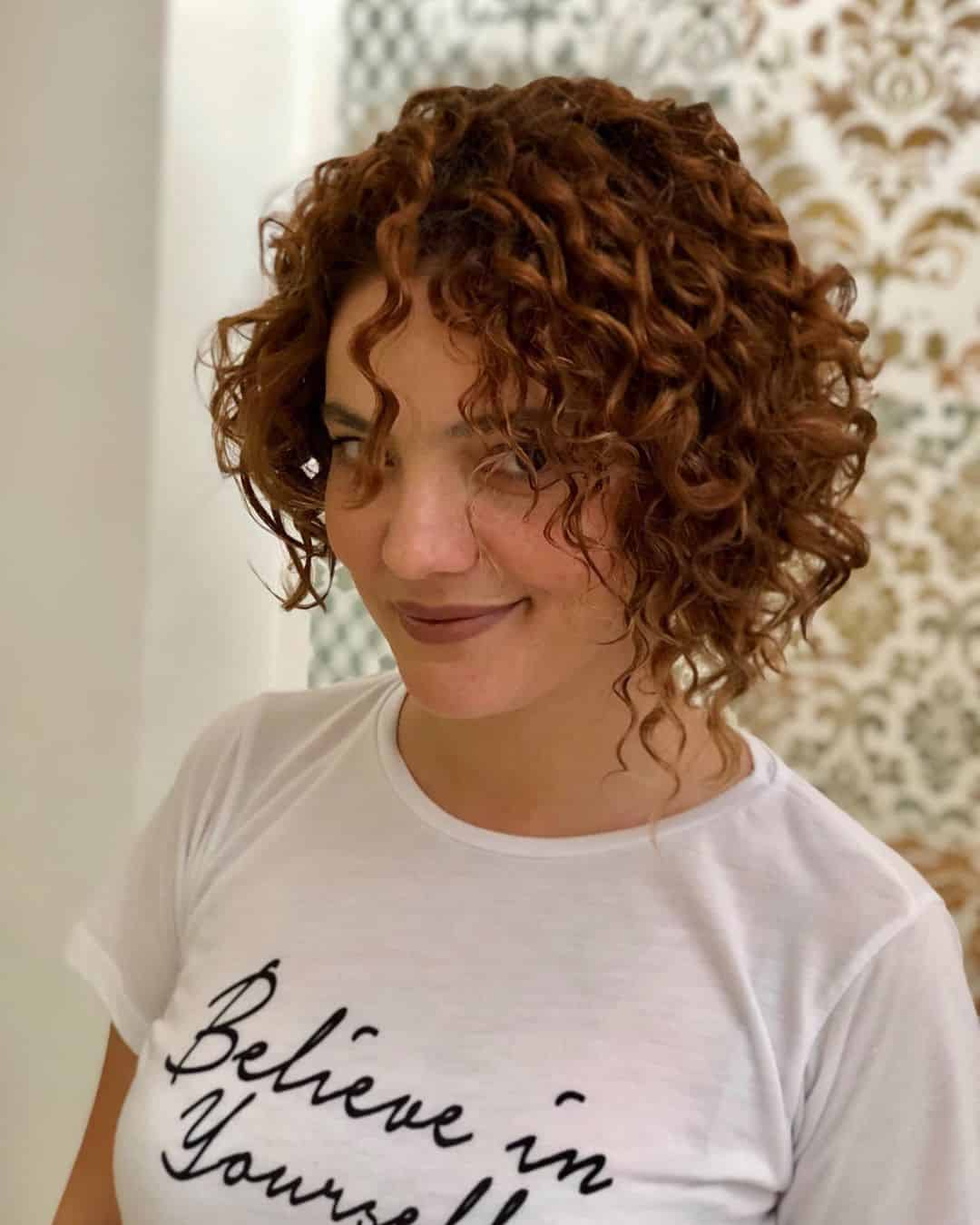 loose curl short hair perm