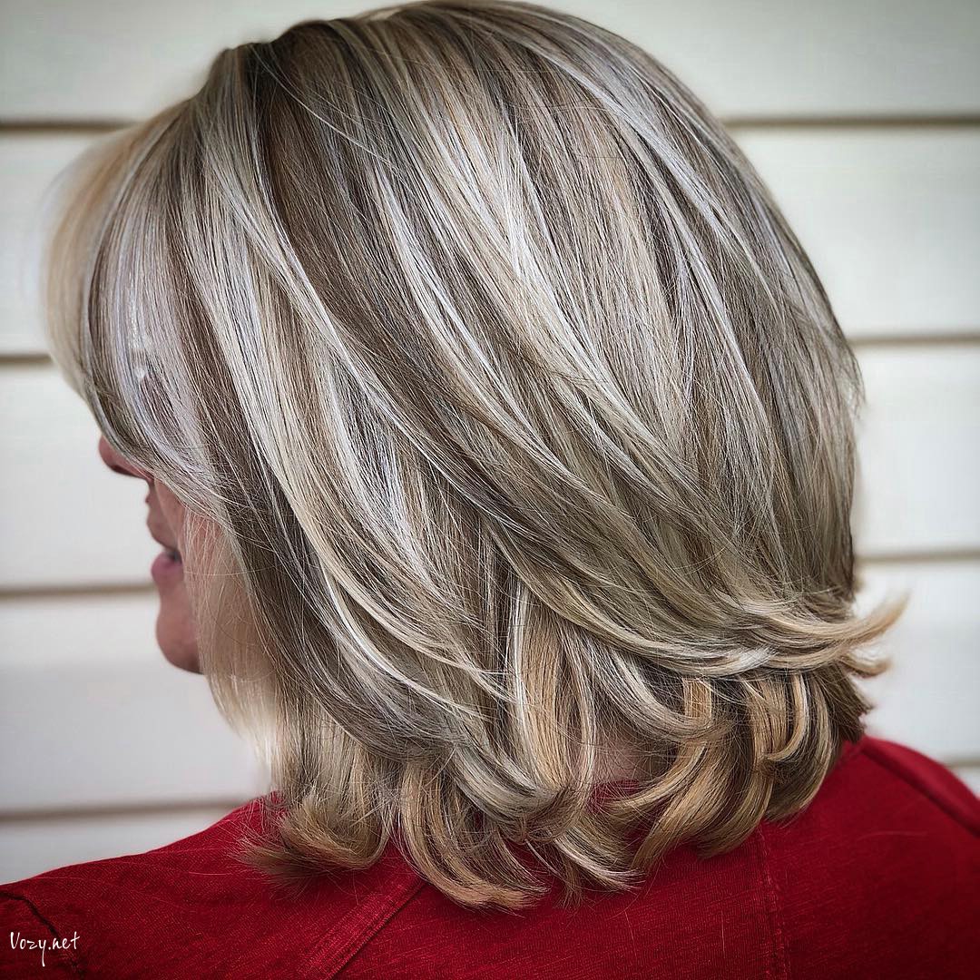 medium length bob for women over 50 years old