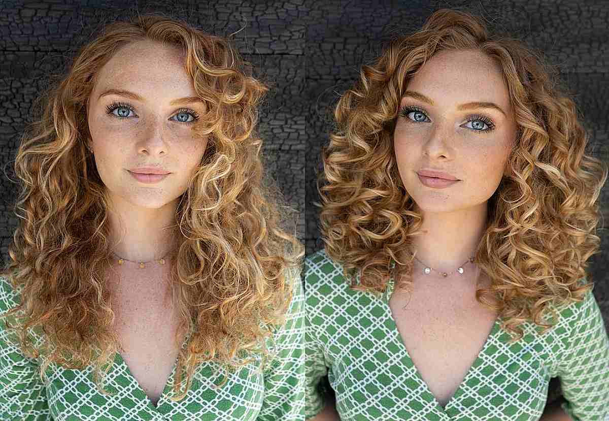 medium length loose blonde curls
