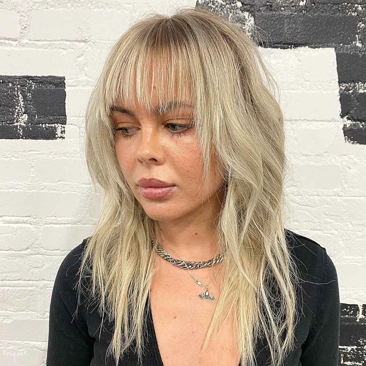 medium messy shag