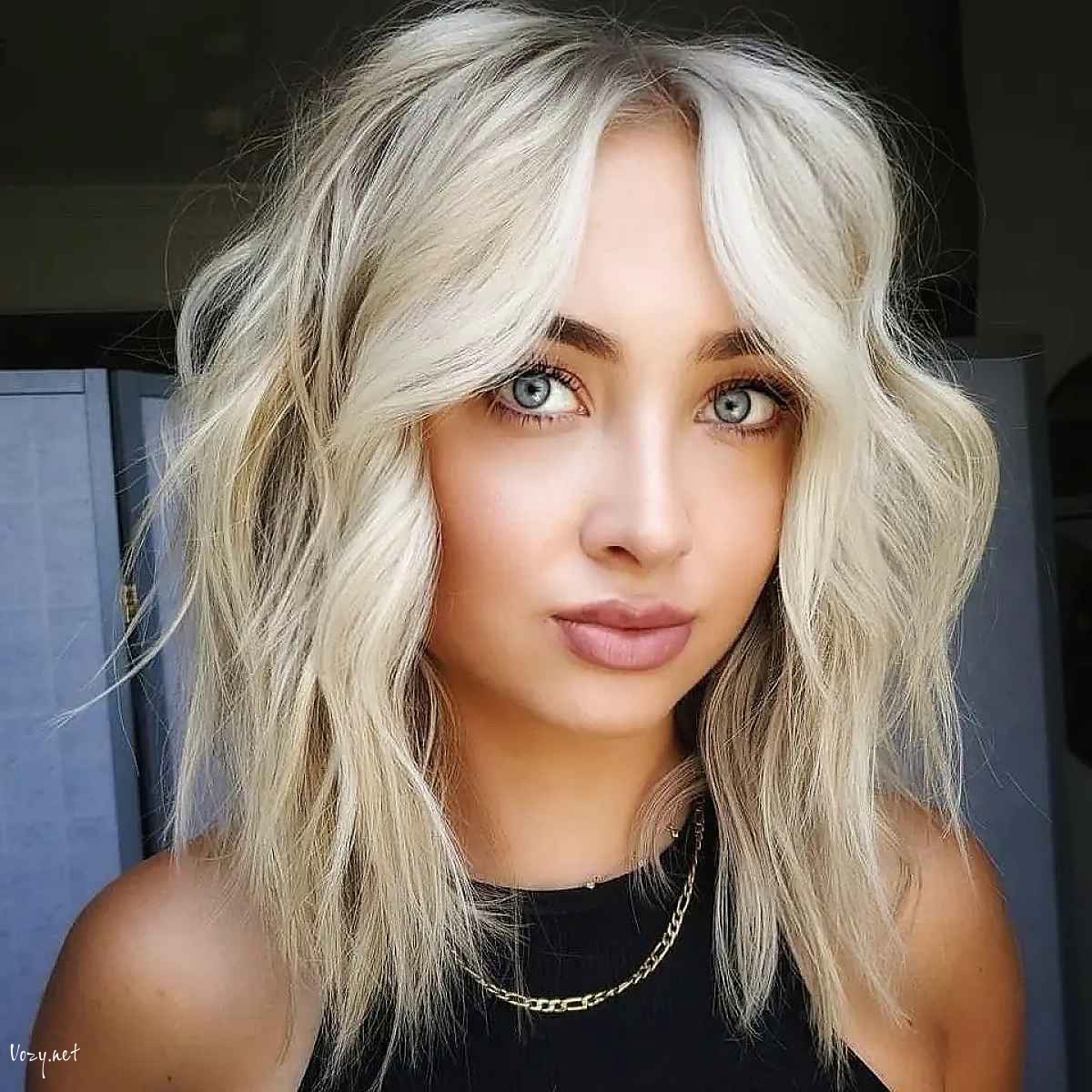 medium shaggy cut with razored layers hairstyle