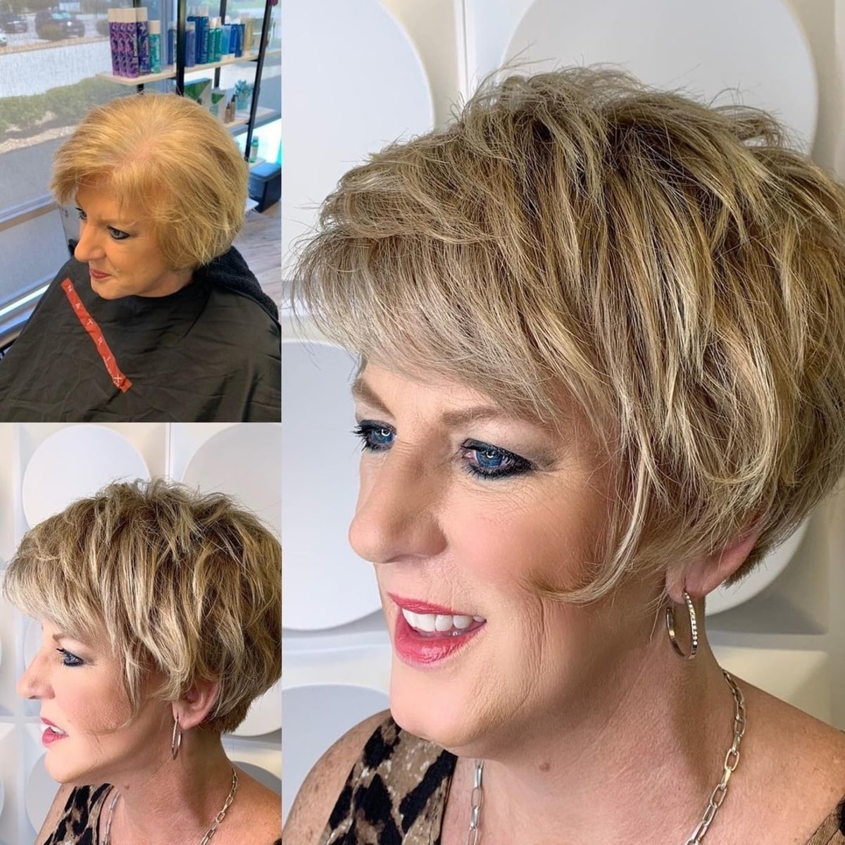 messy pixie bob for senior women