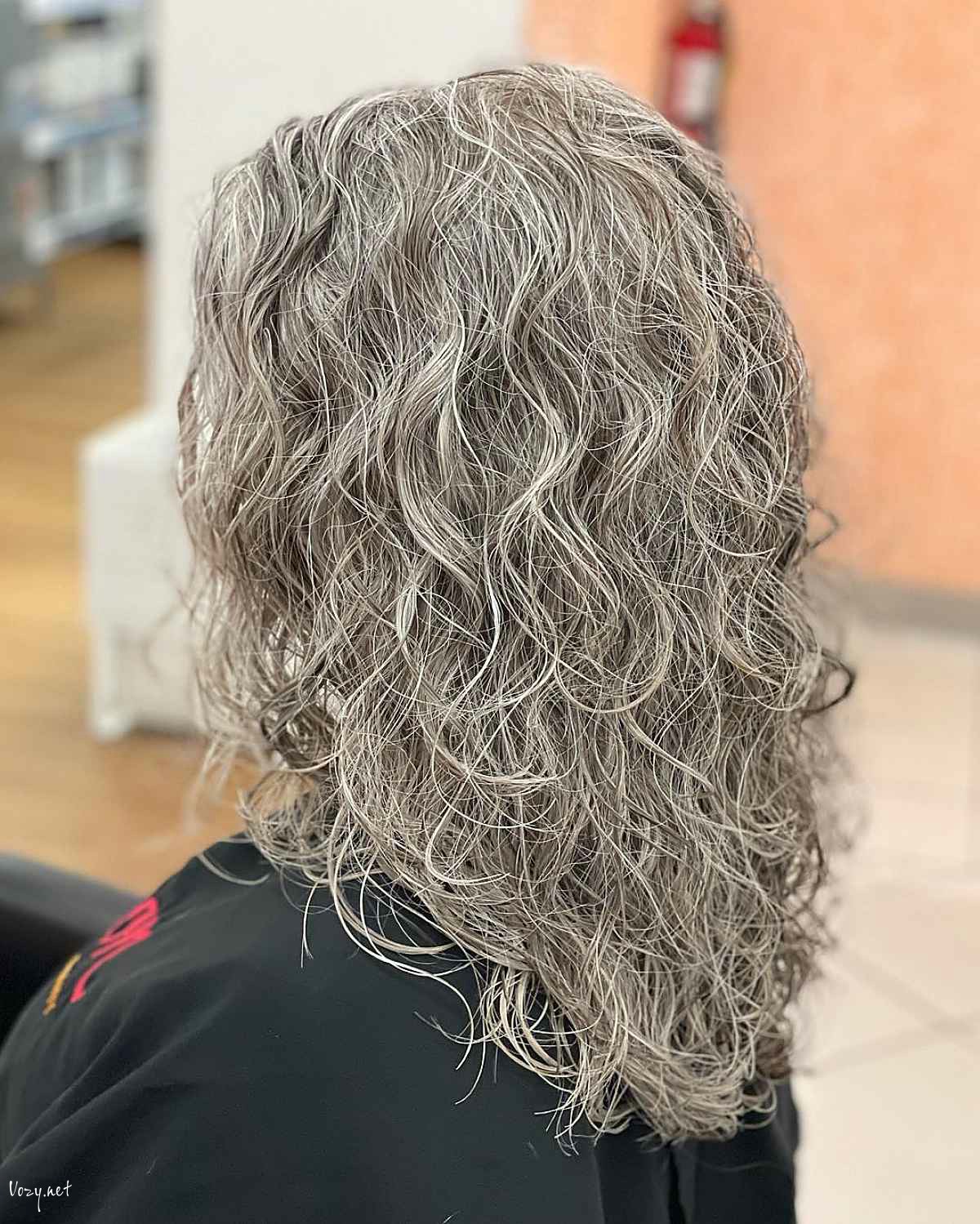 multi textured spiral perm