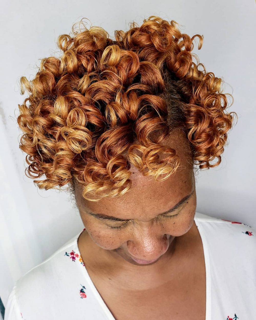 perm rod set on short natural hair