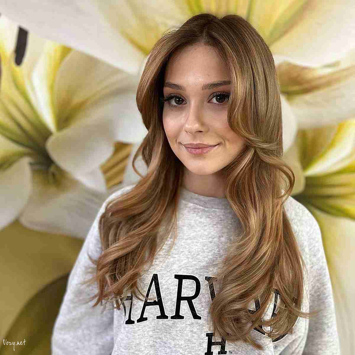 pretty curled ends on straight fine hair