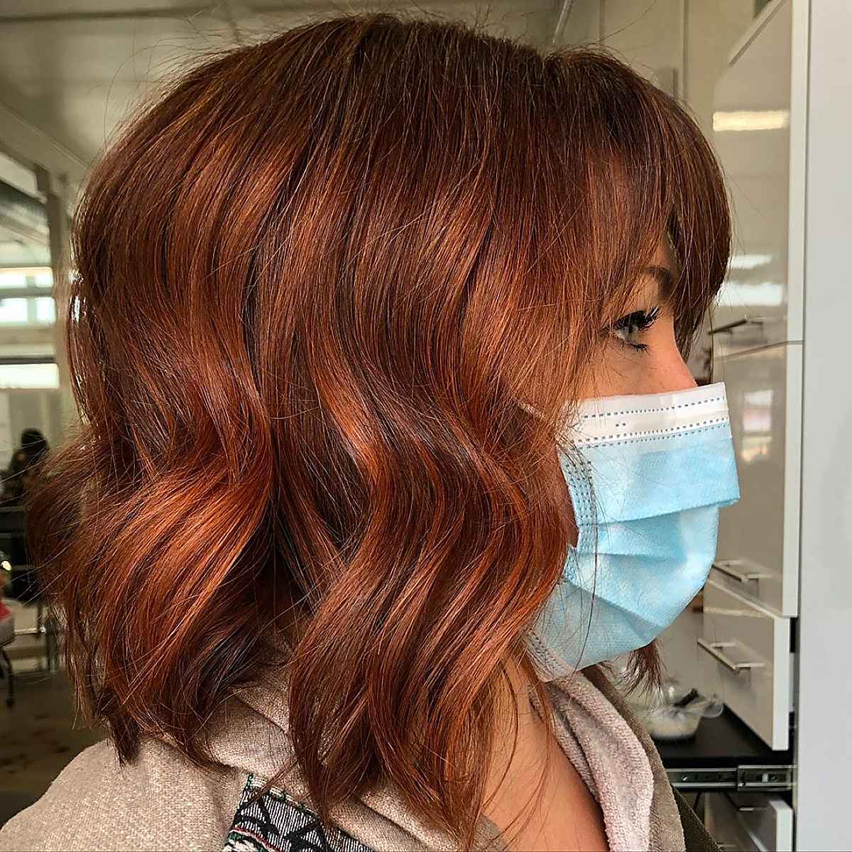red apple cider fall hair color for mature women