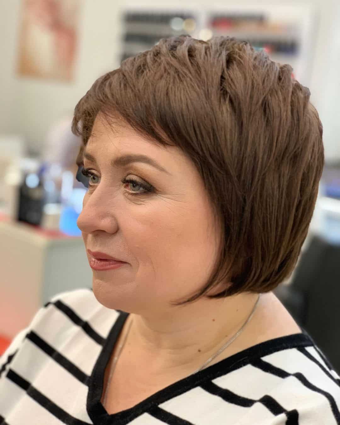 rich dark chocolate hair for ladies in their 50s