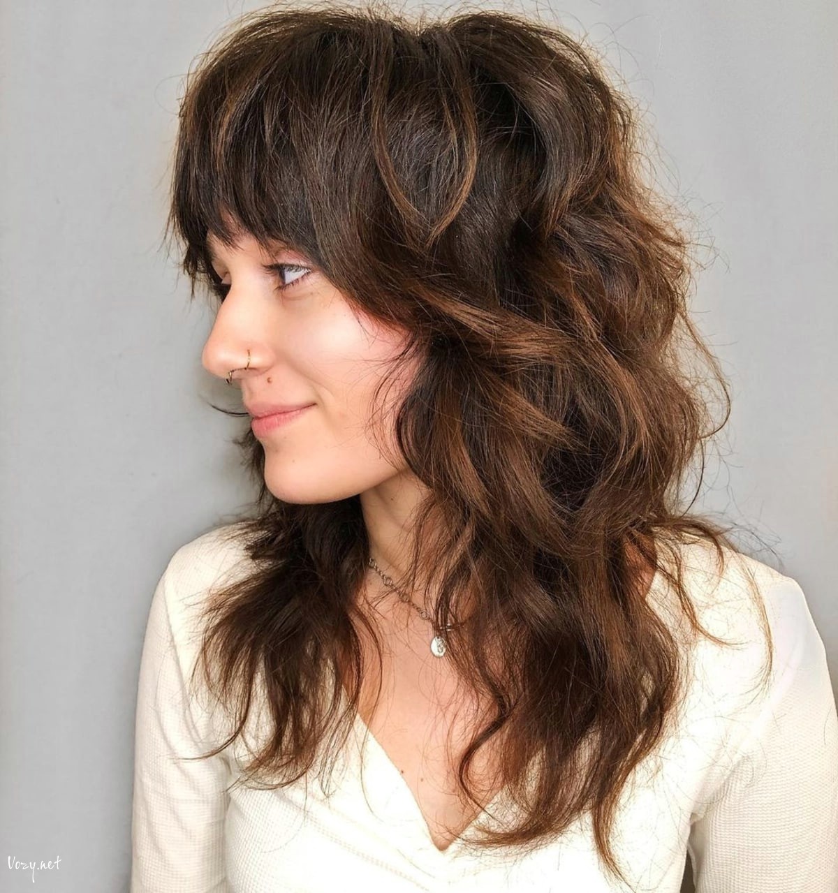sassy medium shag with fringe 1