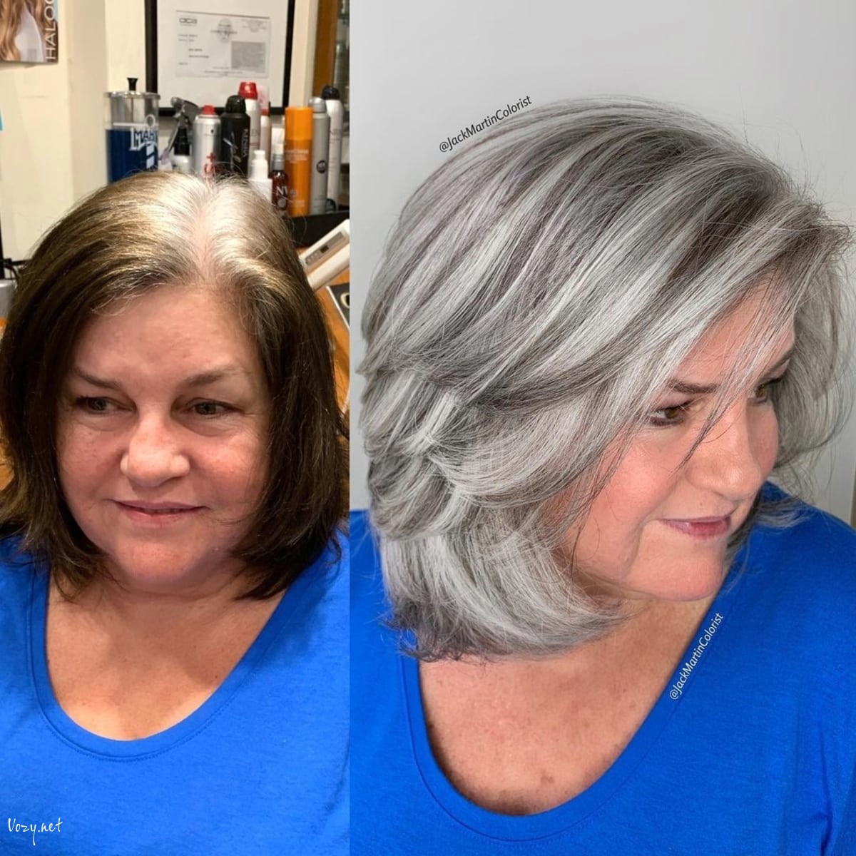 shaggy layered bob for women over 50