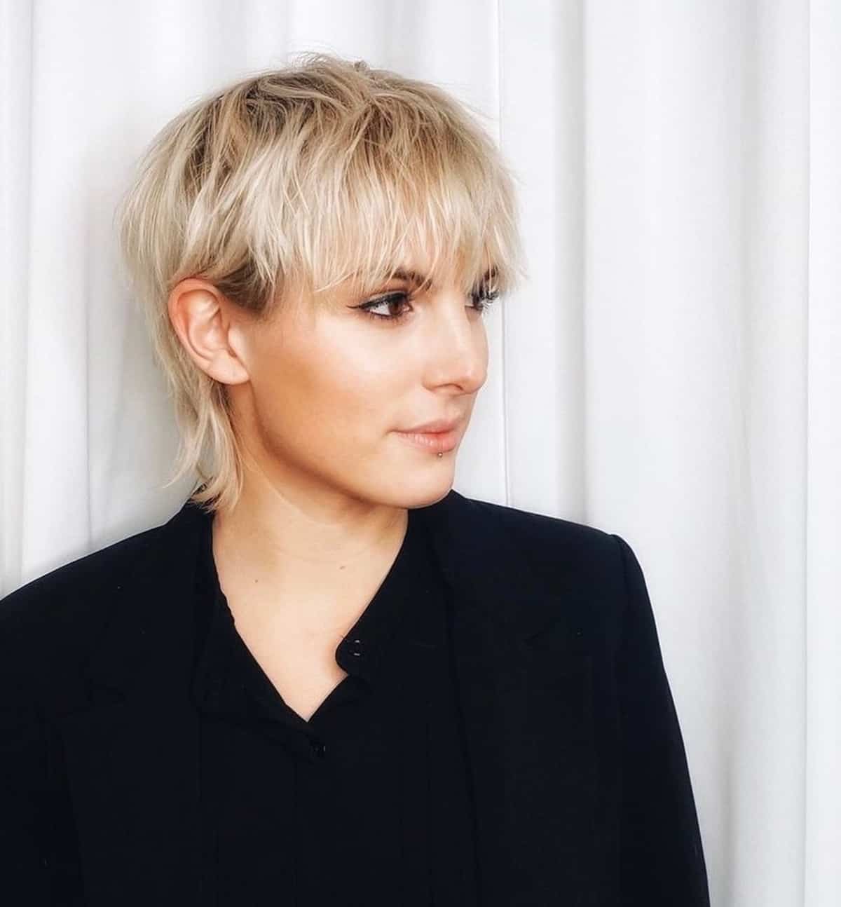 shaggy long pixie cut