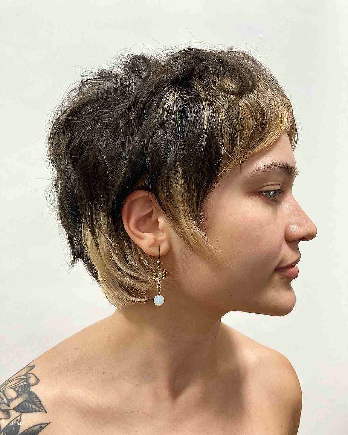 shaggy pixie mullet haircut