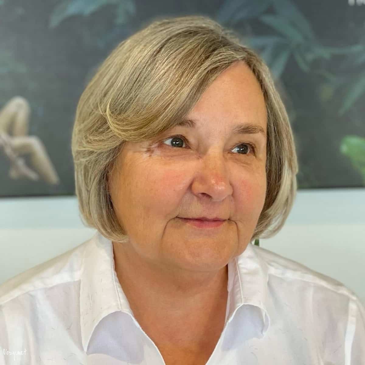 short bob for 50 year old women