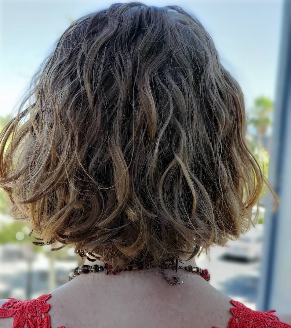 short hair body wave perm