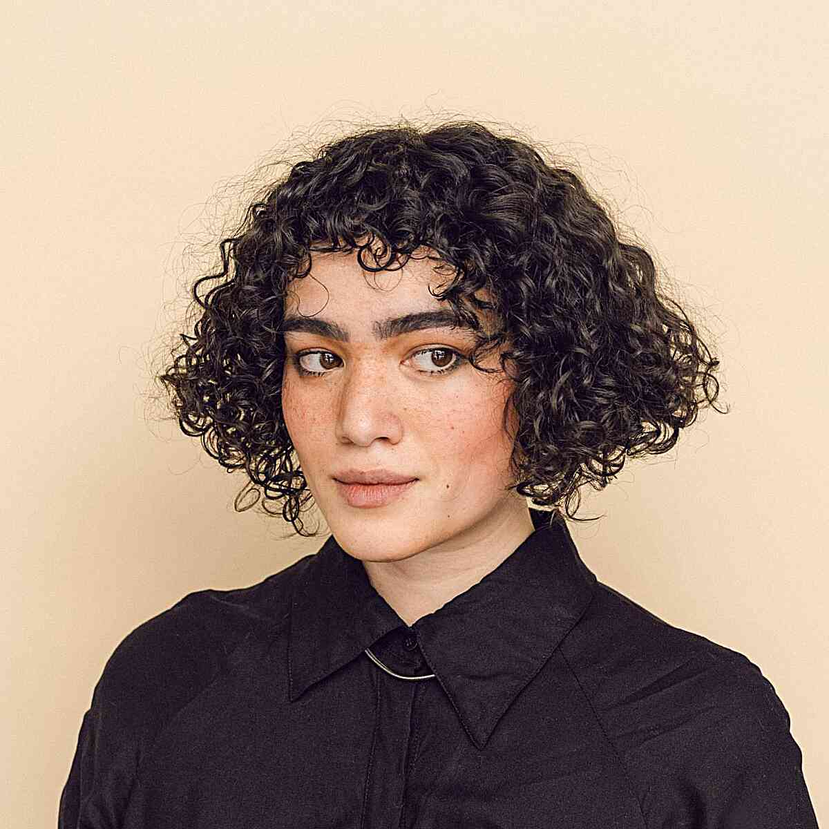 short hair dry perm
