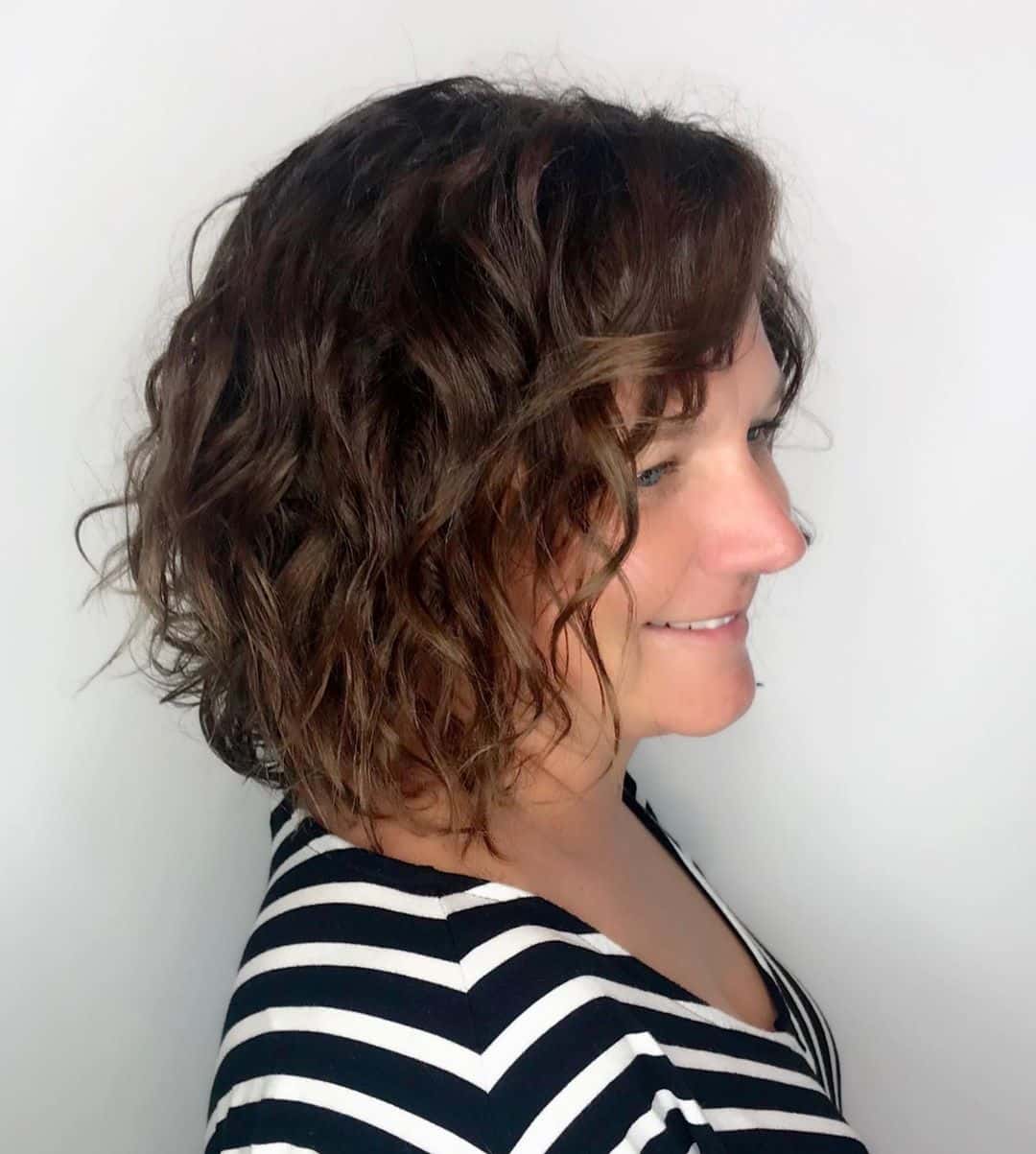 short hair soft perm