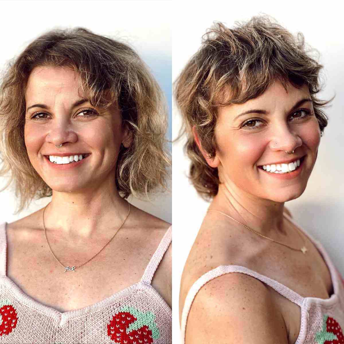 short mini mullet shag for ladies 40 and over
