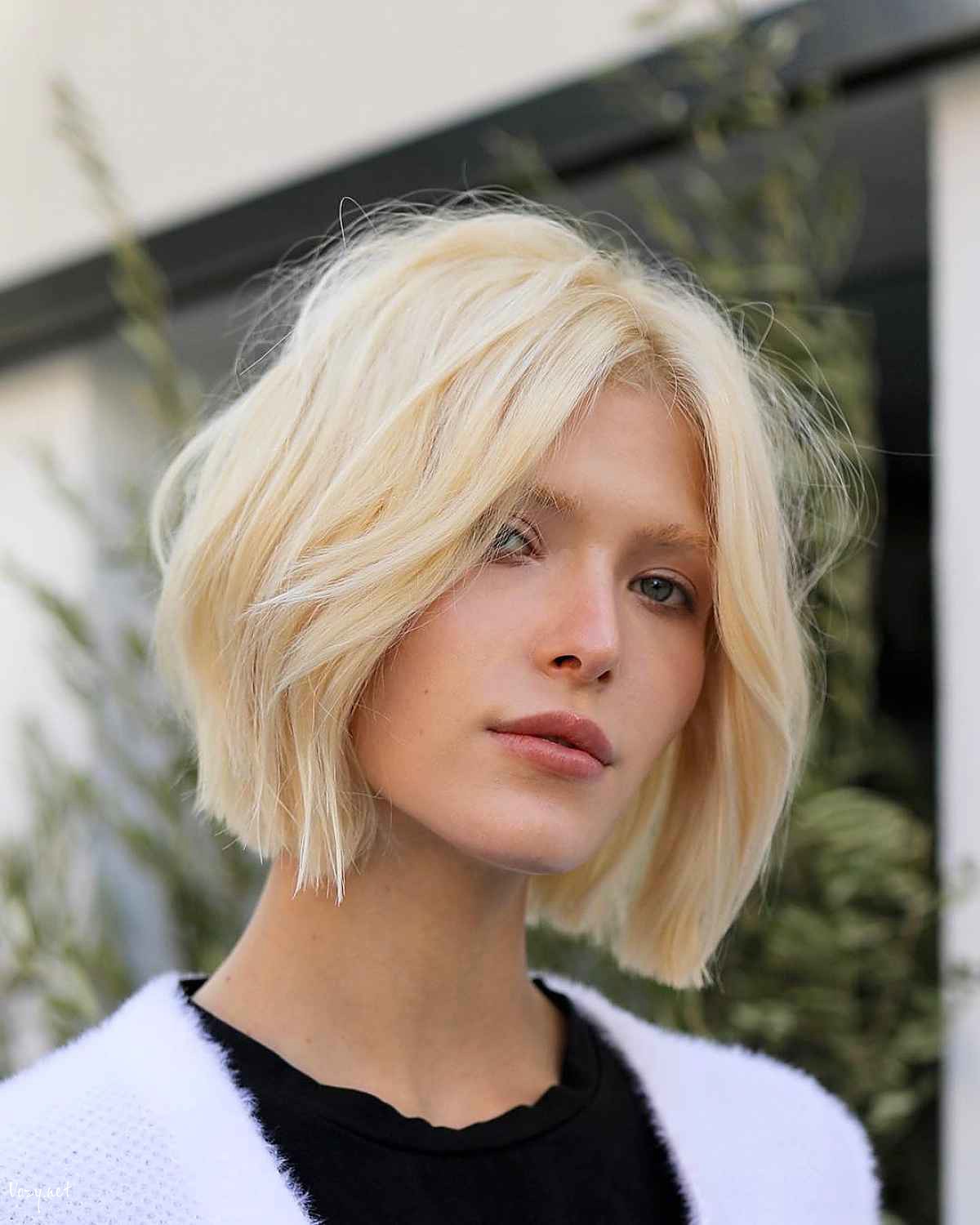 short one length shag cut